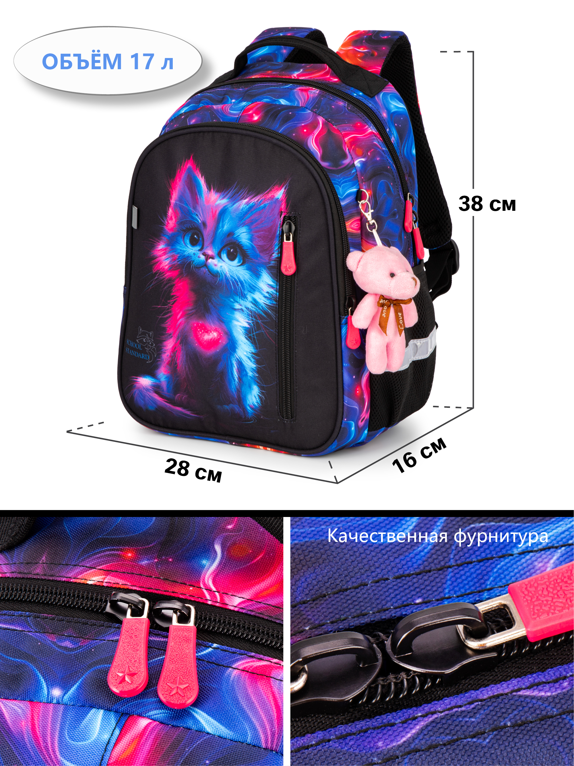Рюкзак School Standard первокласснику набор 4 в 1 - фото 12