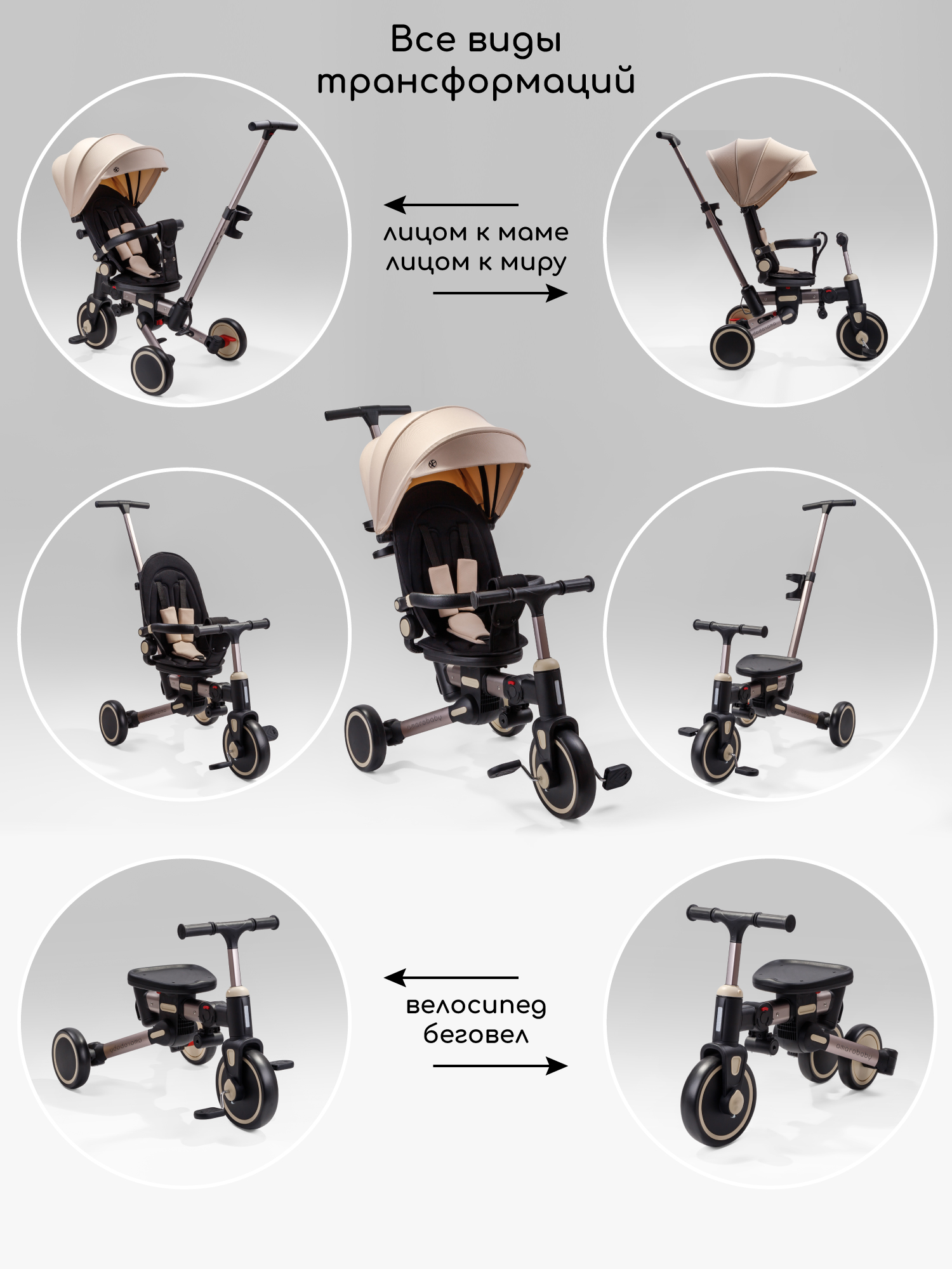 Трехколесный велосипед Amarobaby 8 дюймов - фото 2