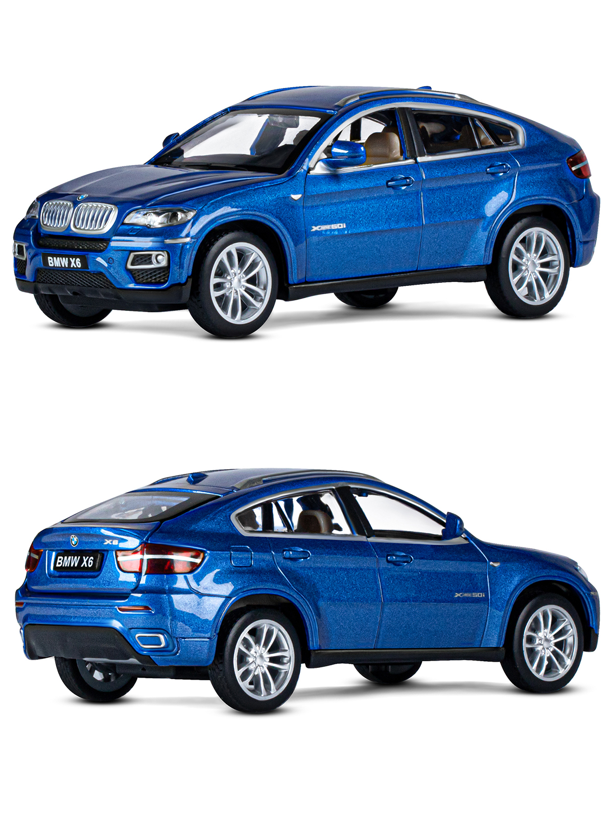 Внедорожник АВТОпанорама BMW X6 1:32 JB1251394 - фото 6