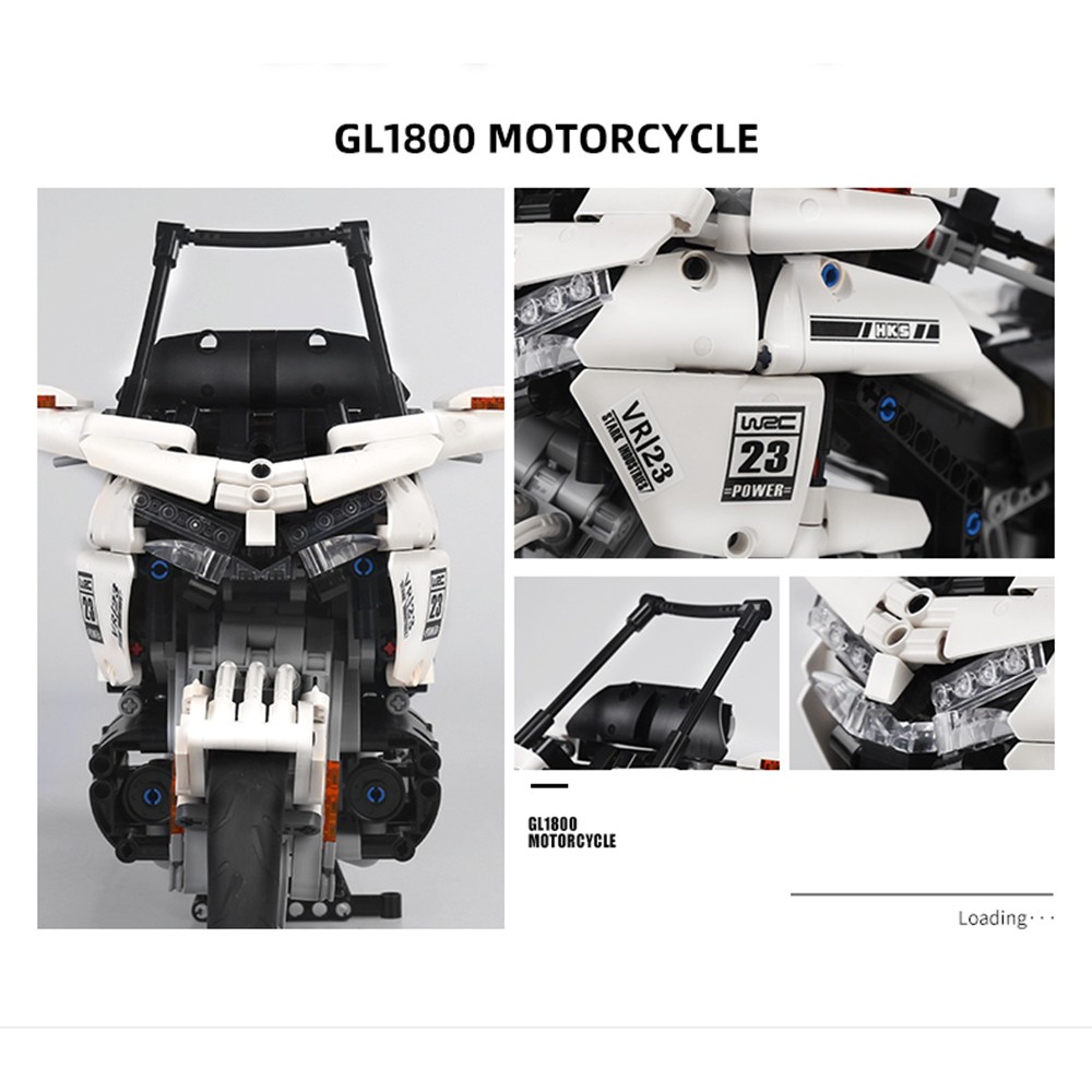 Конструктор Mould King Мотоцикл Honda Gold Wing блочный - фото 7
