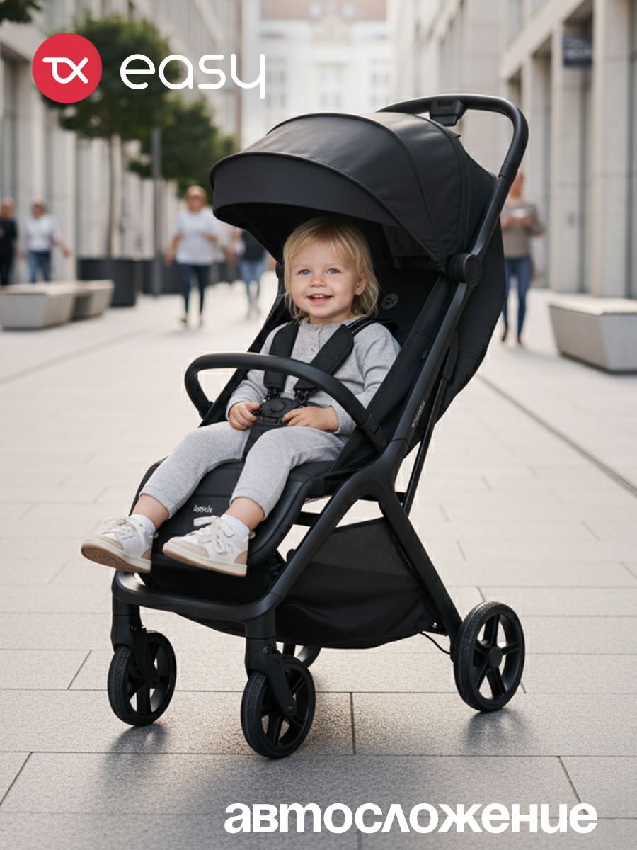 Коляска прогулочная Tomix Easy черный - фото 1