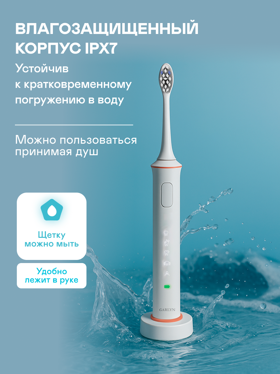 Зубная щетка электрическая GARLYN 1 шт. - фото 7