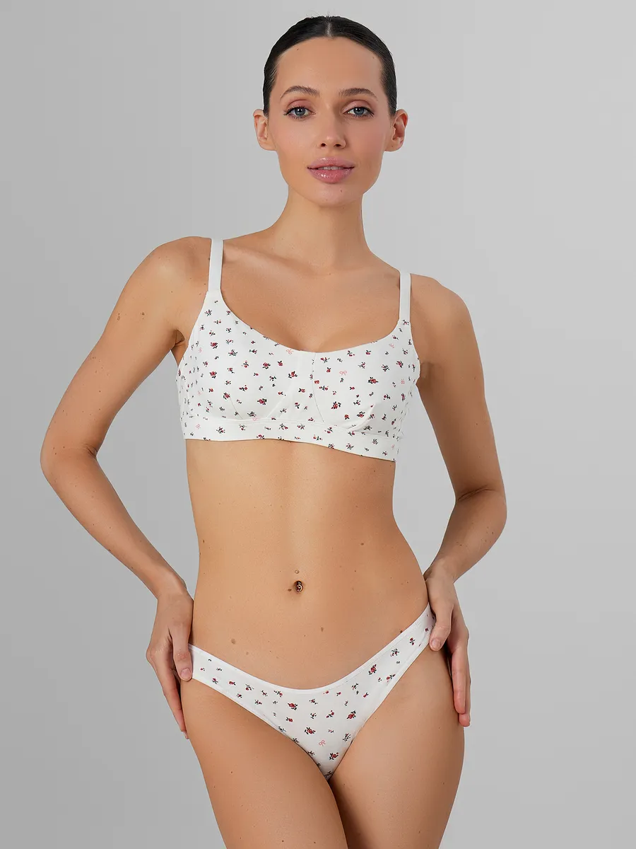 Бюстгальтер Mark Formelle (Марк Формэль) 512519/букетики на молочном - фото 1