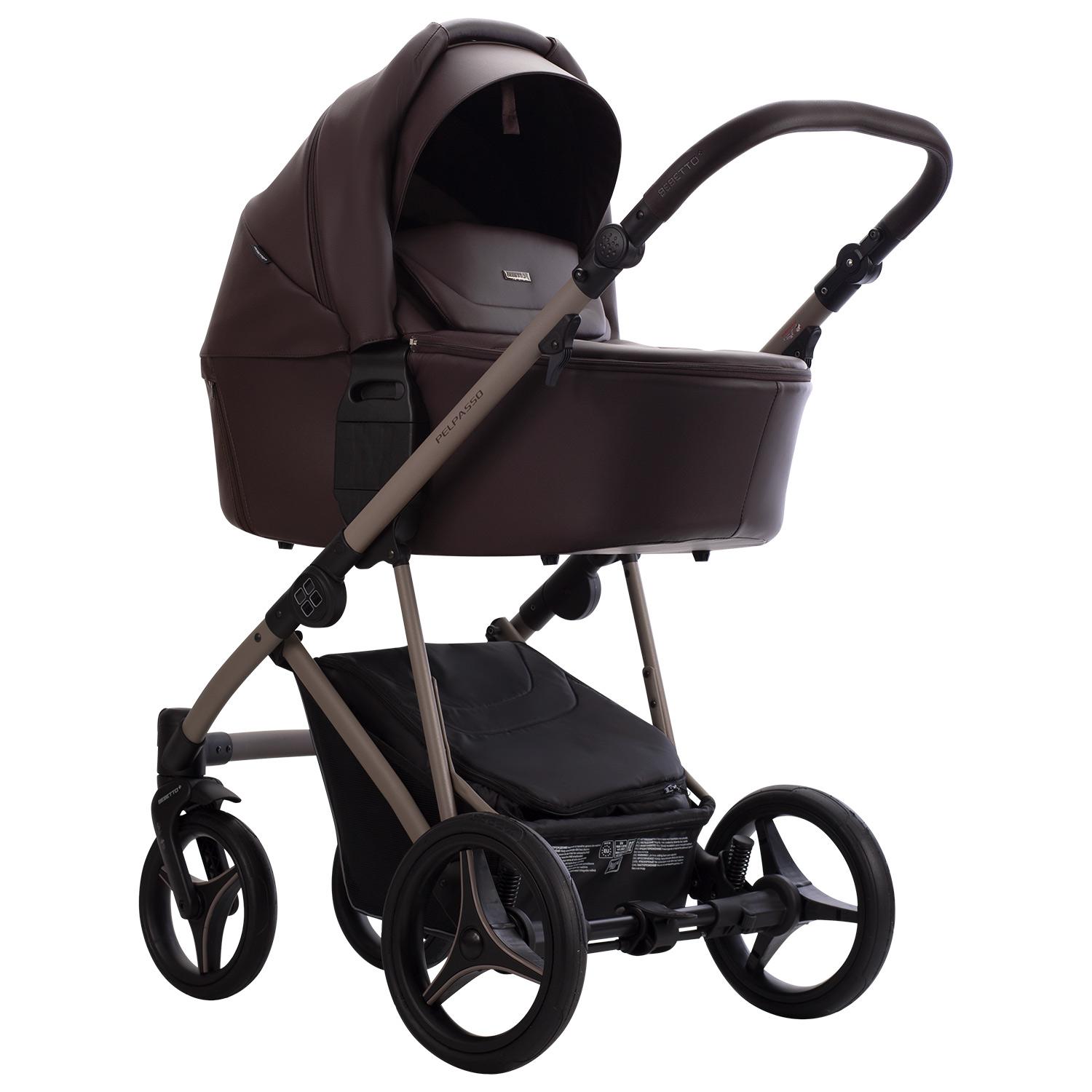 Коляска 2в1 Bebetto Pelpasso Pro 05 Kaszmir корич. - фото 1