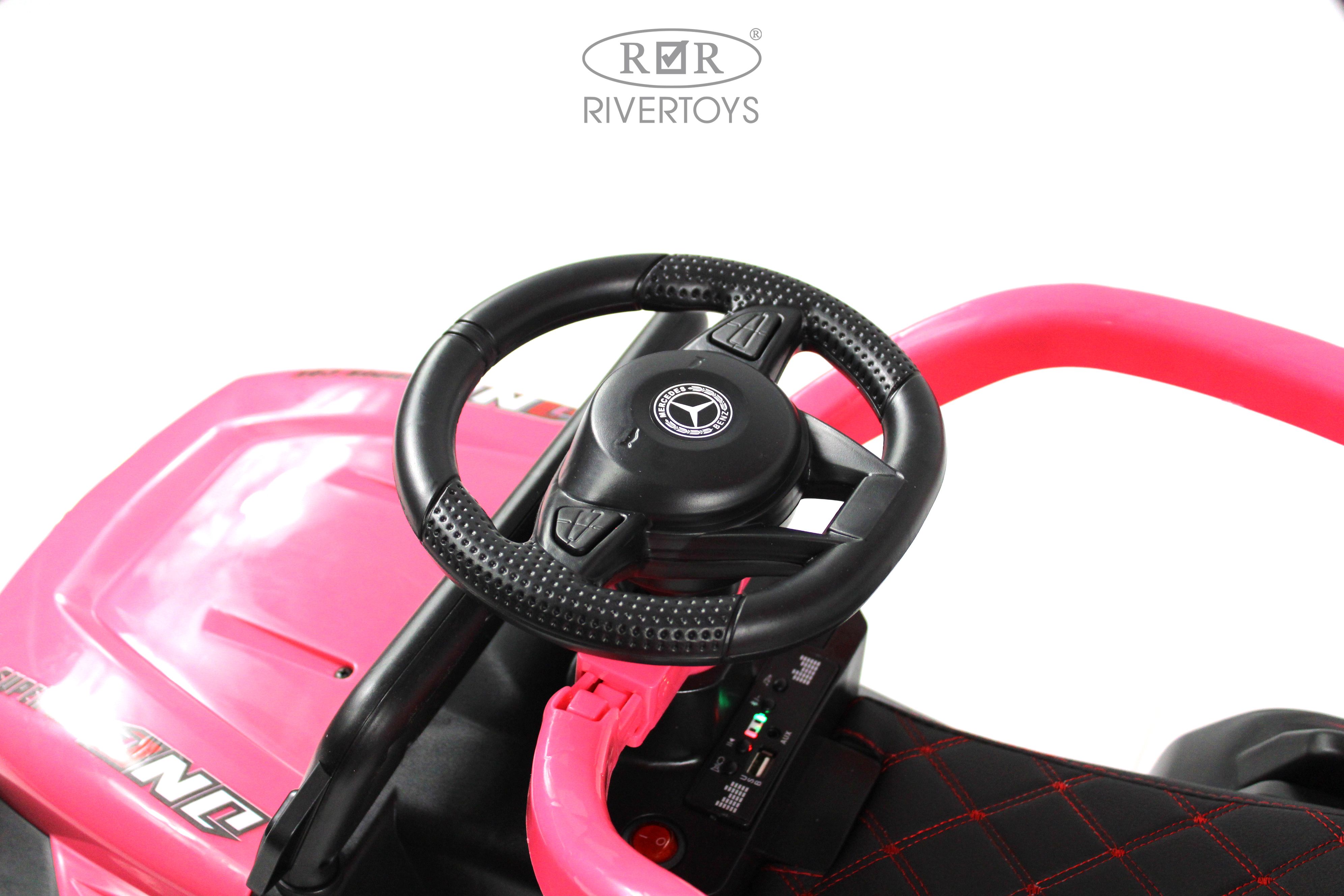 Электромобиль RIVERTOYS G005GG-PINK С пультом ДУ - фото 19