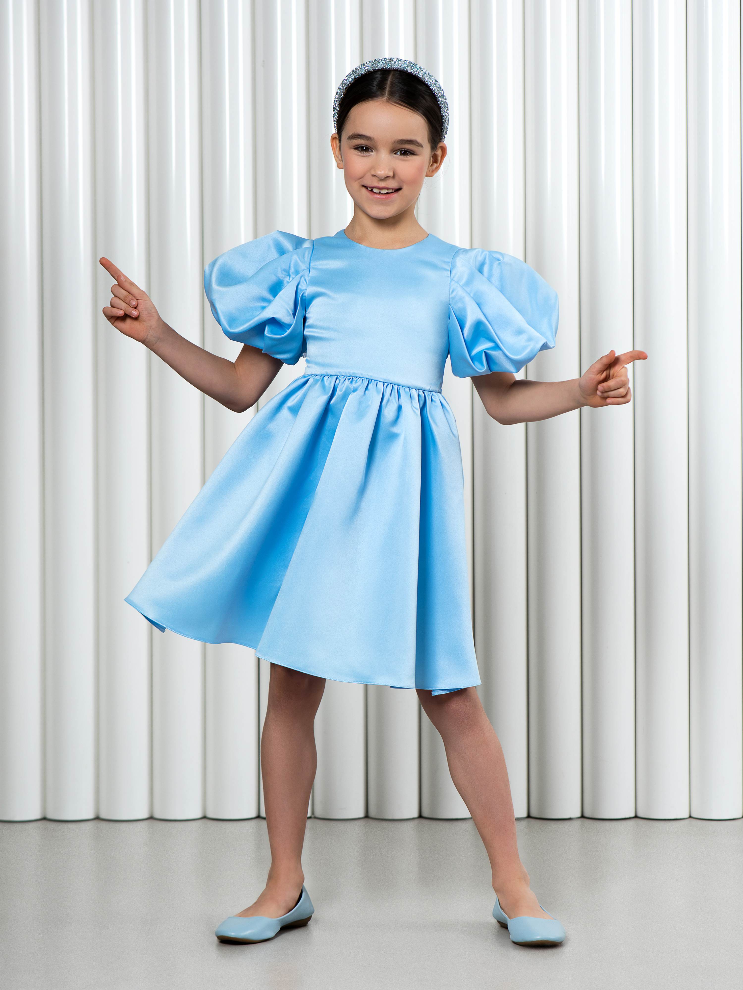 Платье LisaWeta D-143 голубой - фото 7