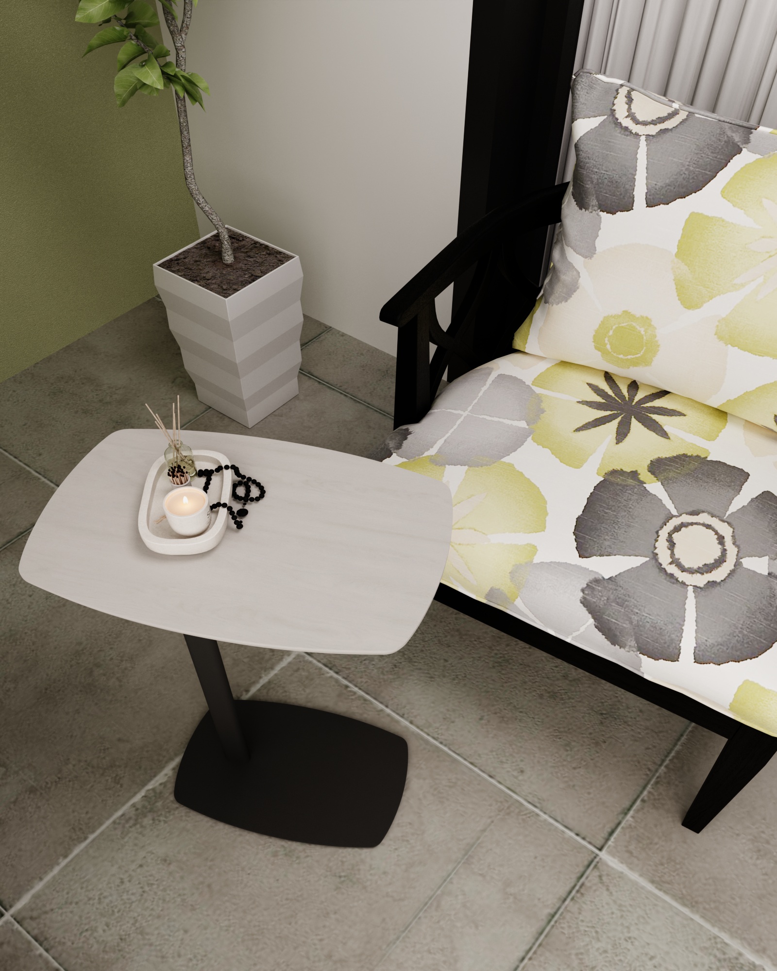 Стол придиванный SLINE Дей дуб жемчужный - фото 6