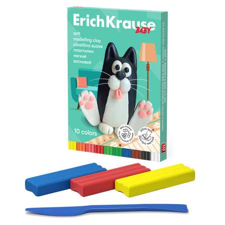 Пластилин ErichKrause 10 цв.
