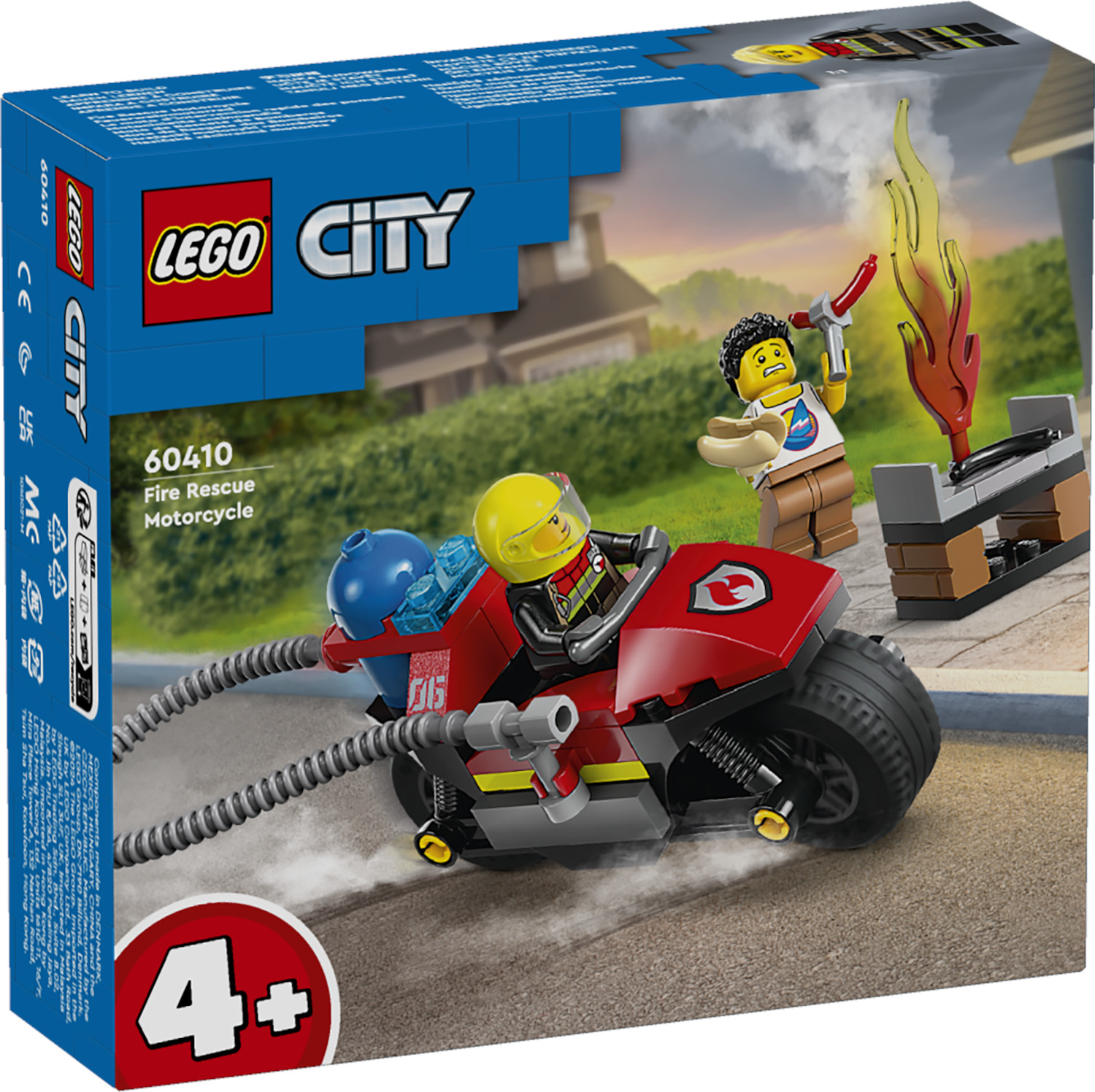 Конструктор LEGO City Пожарно-спасательный мотоцикл 57 дет. - фото 5