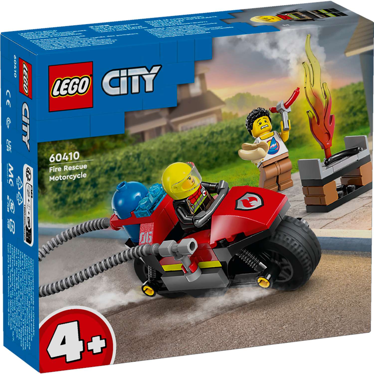 Конструктор LEGO City Пожарно-спасательный мотоцикл блочный - фото 5