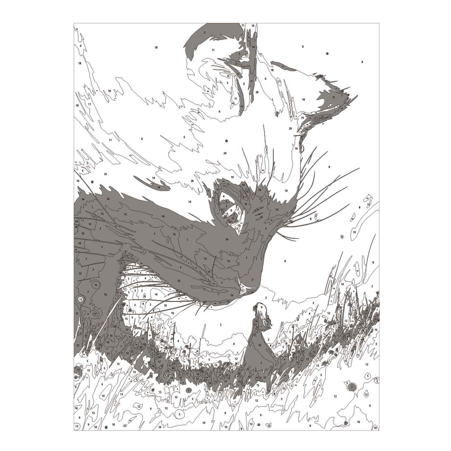 Картина по номерам Феникс + Лунный кот - фото 4