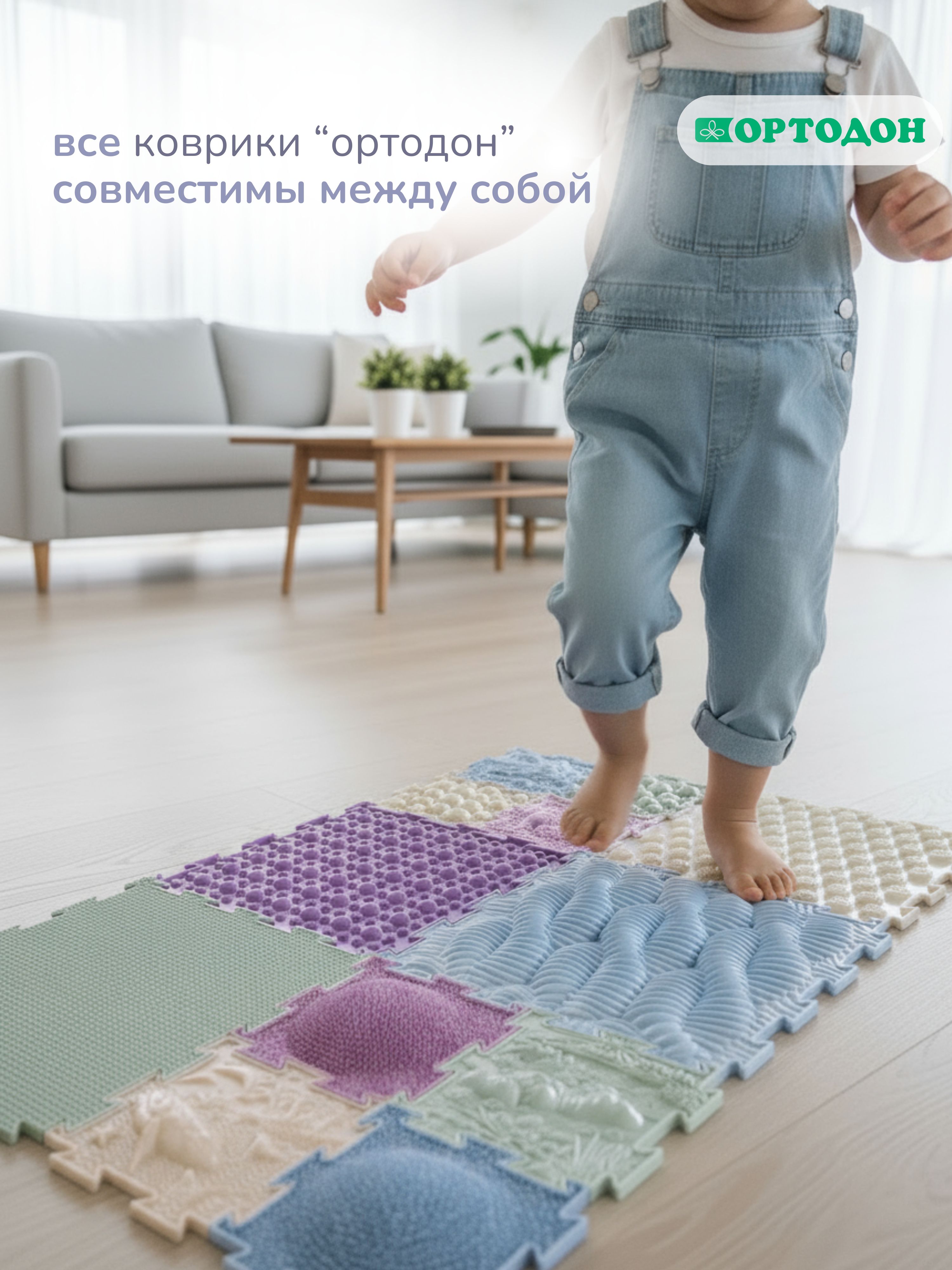 Коврик-пазл Ортодон 12 пазлов 26 x 26 см - фото 16