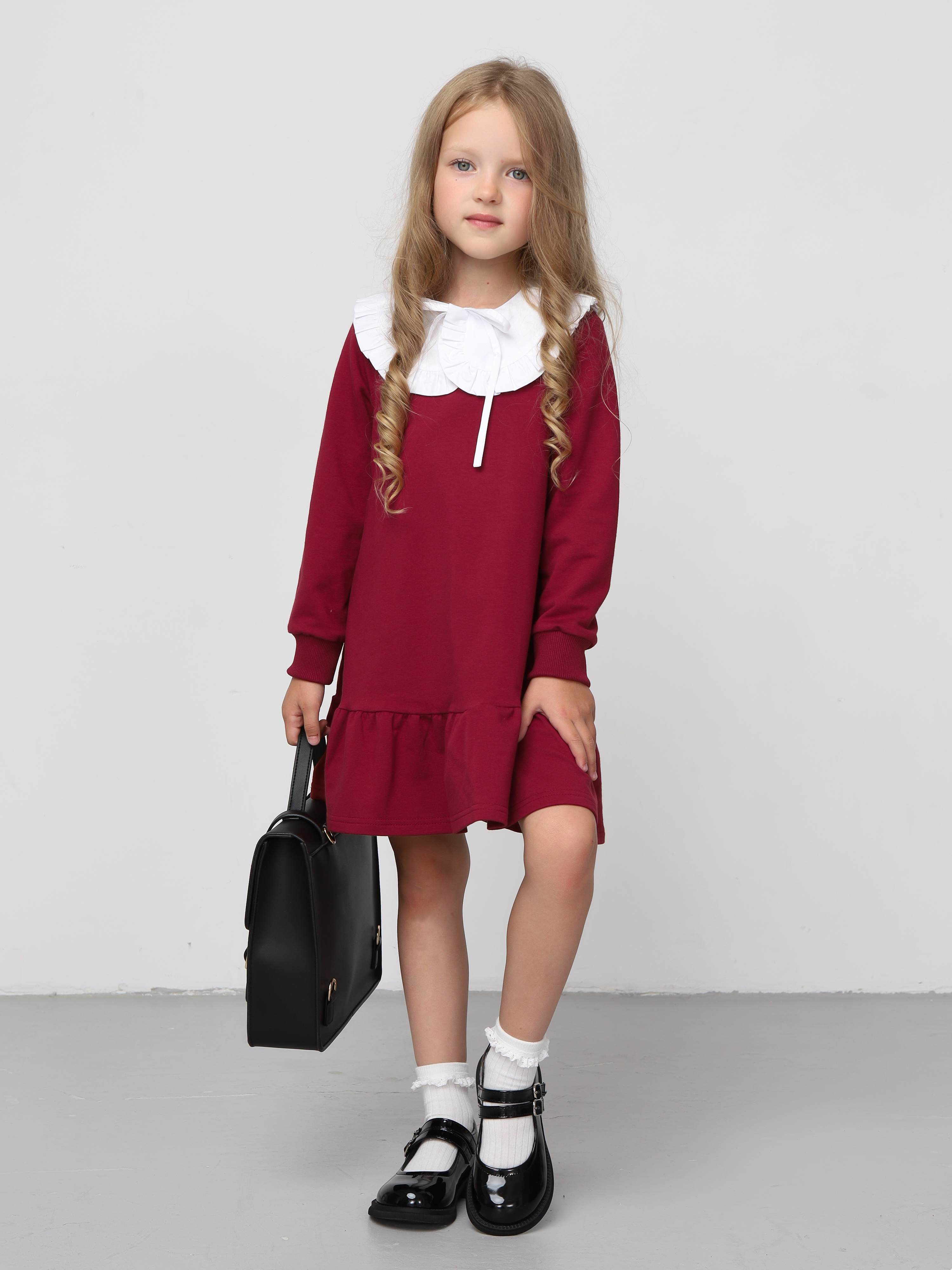 Платье Mini Me D5/бордо - фото 4