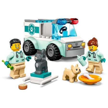 Конструктор LEGO City Спасательный фургон ветеринара блочный