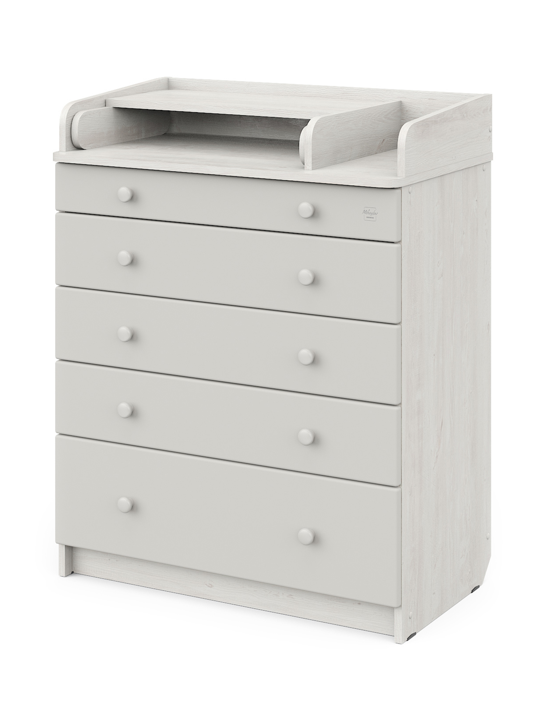 Комод пеленальный Aton Maks сосна касцина серый - фото 1