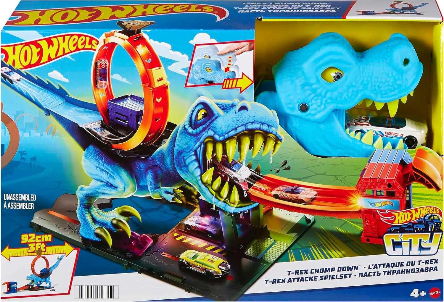 Трек Hot Wheels City T-Rex Chomp Down HNP77 - фото 6