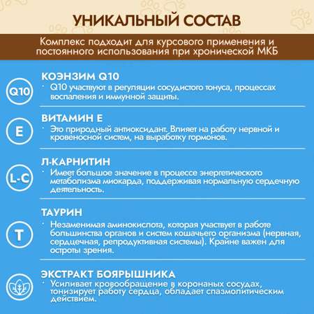 Витамины для кошек для сердца PETS ENERGY 90 таблеток таурин