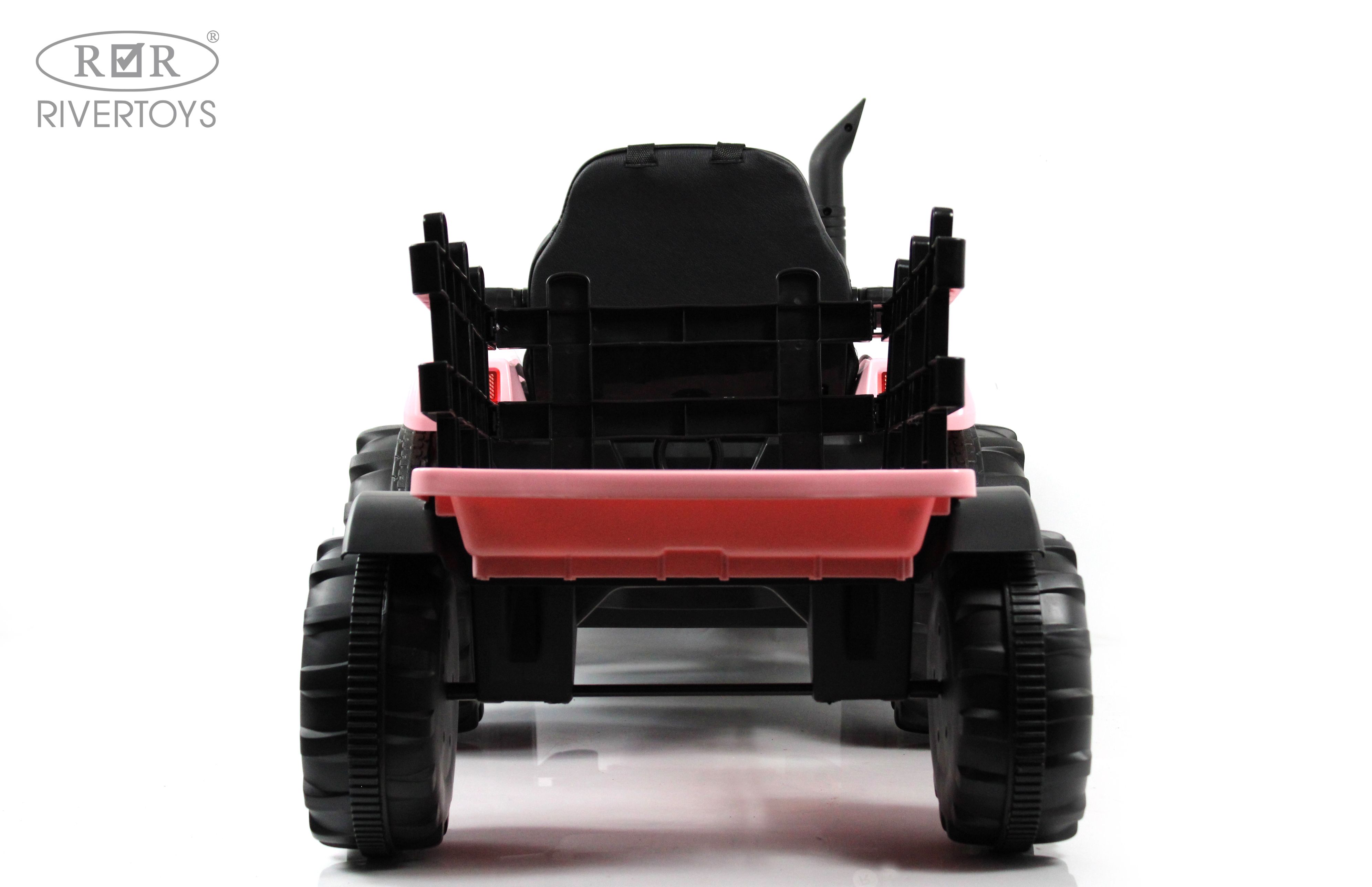 Электромобиль RIVERTOYS O555OO-PINK С пультом ДУ - фото 3