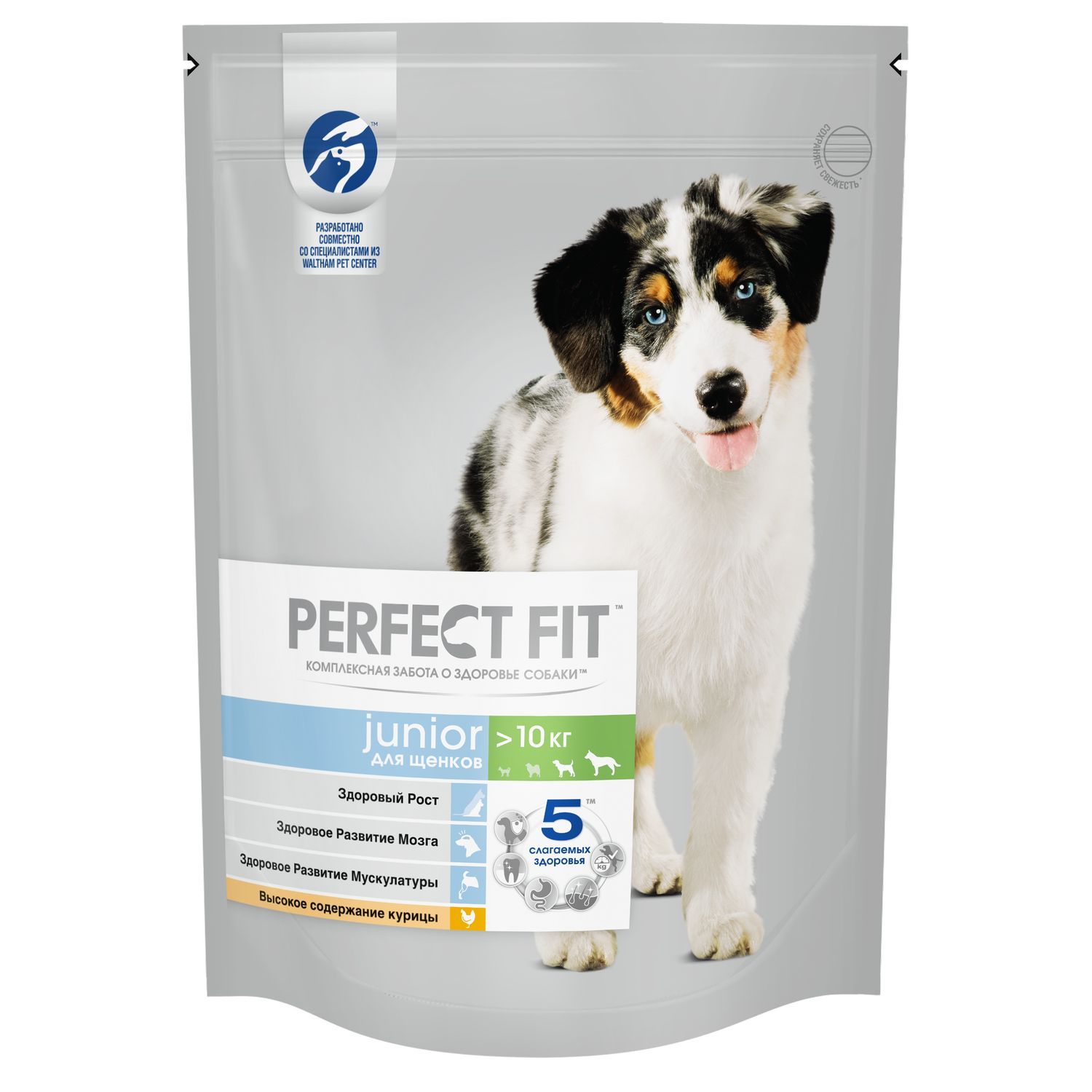 Корм для щенков PerfectFit средних и крупных пород с курицей 700г - фото 1
