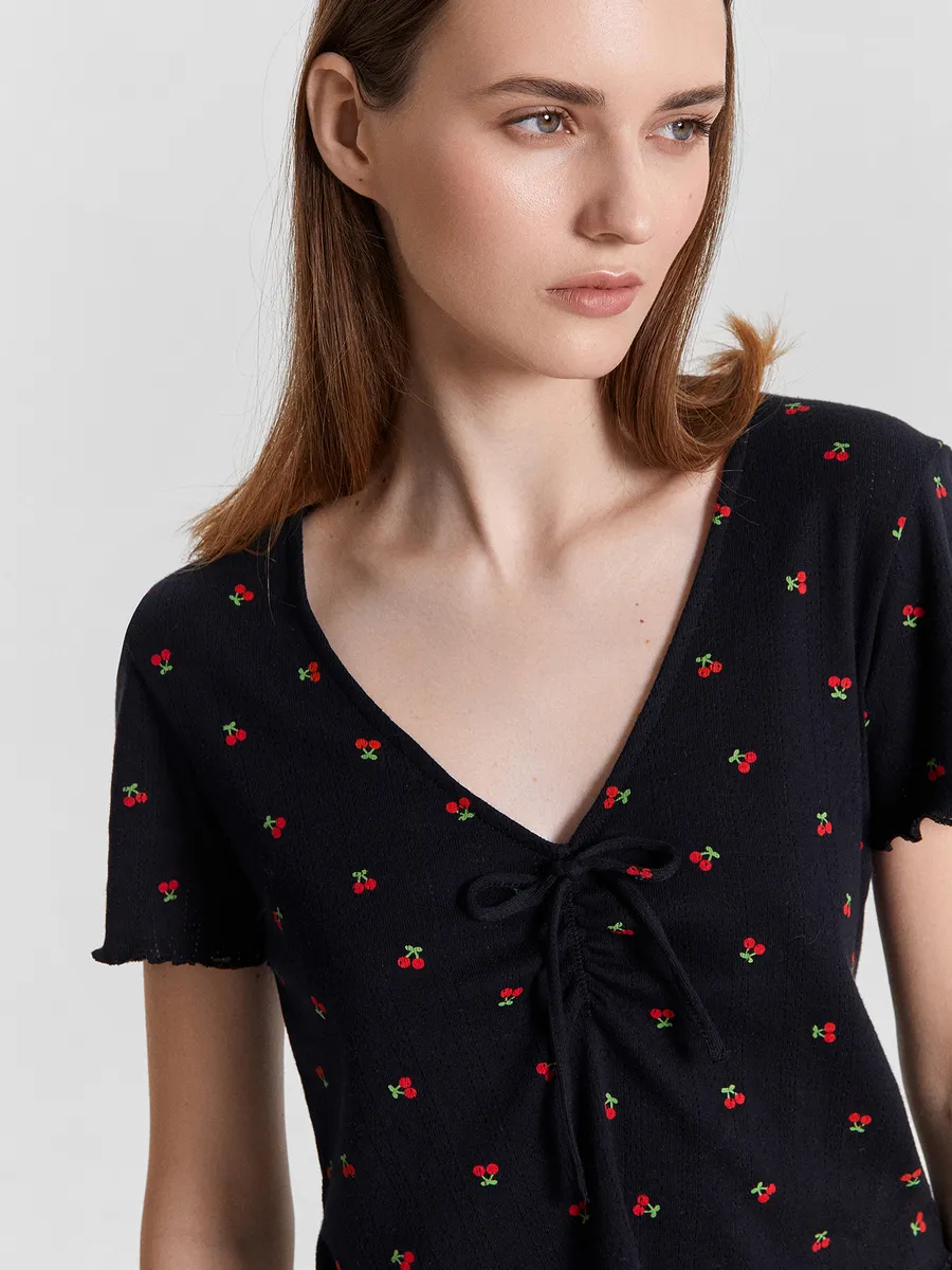Пижама Mark Formelle (Марк Формэль) 592546/вишенки на черном - фото 6