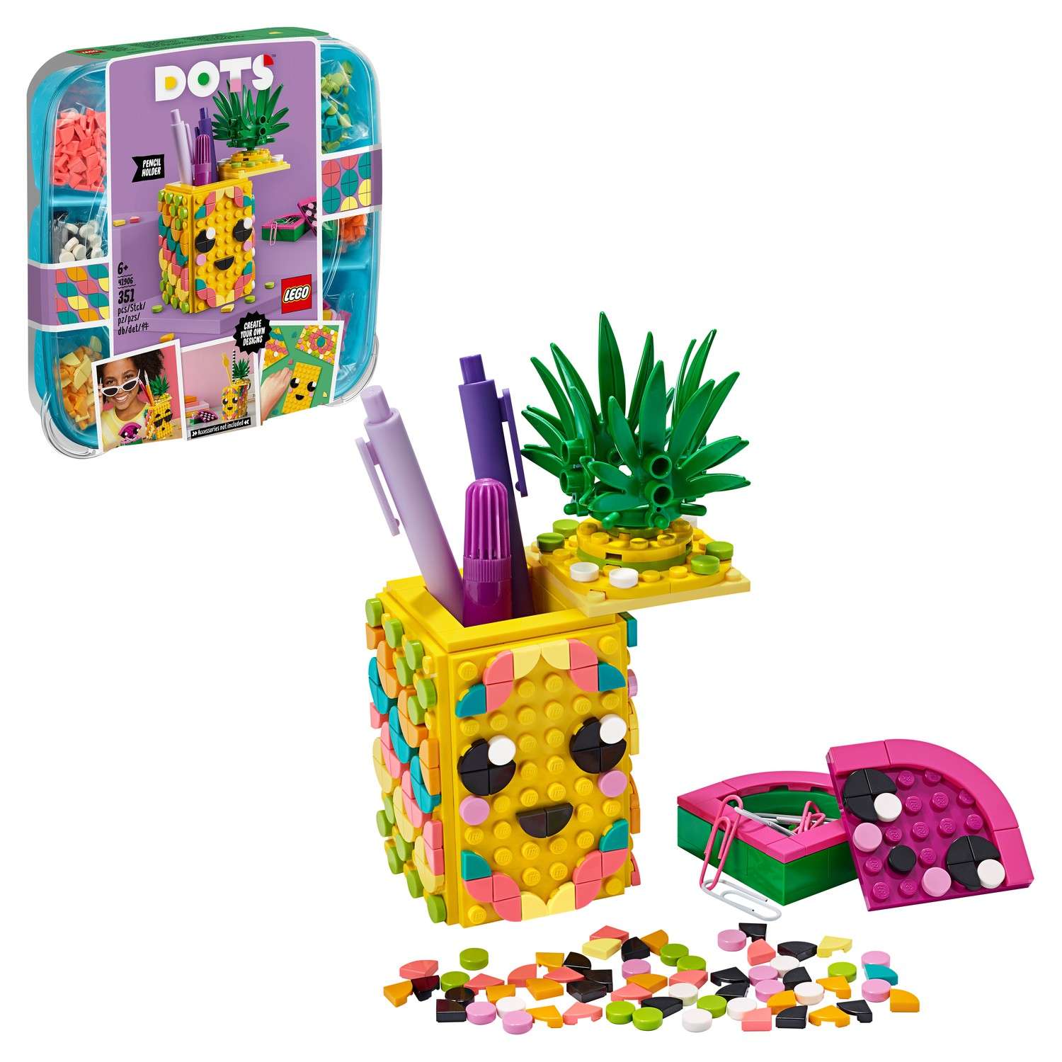 Конструктор LEGO DOTS Подставка Ананас блочный - фото 1