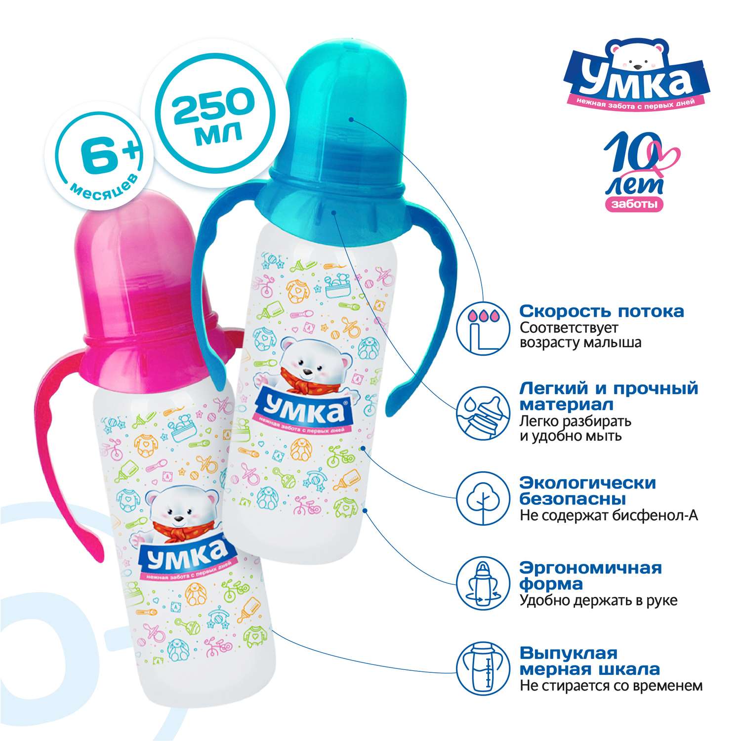 Бутылочка Умкa 250 мл - фото 3