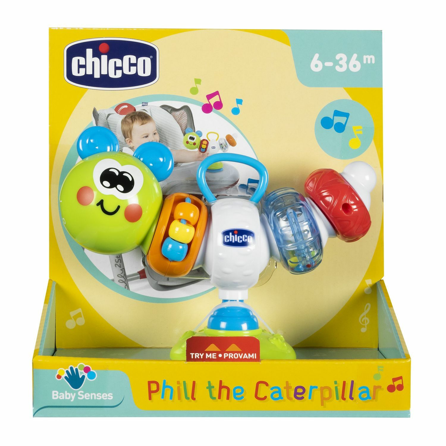 Игрушка Chicco погремушка Гусеница - фото 2