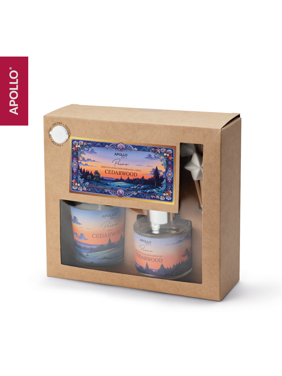 Ароматический диффузор и свеча APOLLO кедр 40 мл - фото 8