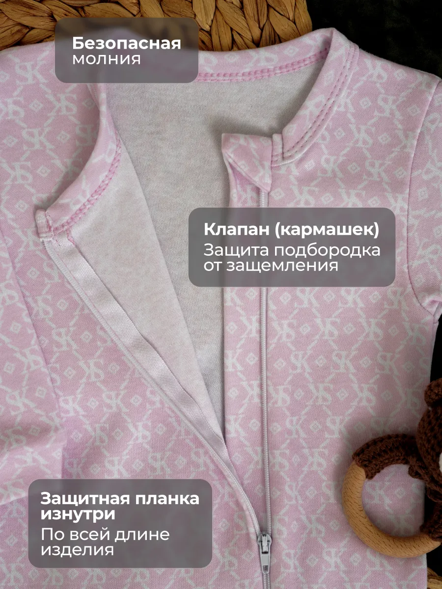 Комбинезон 3 шт Супер Пупс нбр/3пр/кмбнмол/лого/розовыйвиноград - фото 10