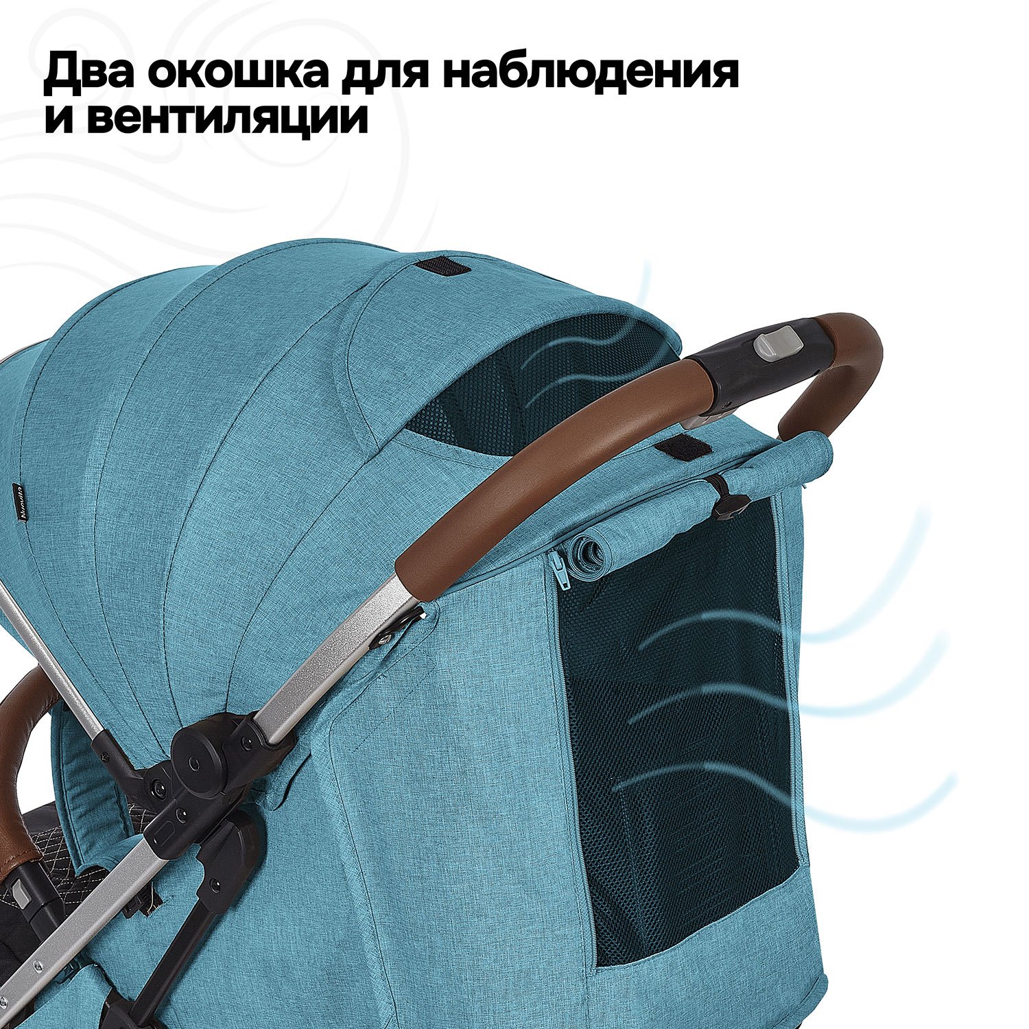 Коляска прогулочная Nuovita Giro Lux бирюзовый - фото 28