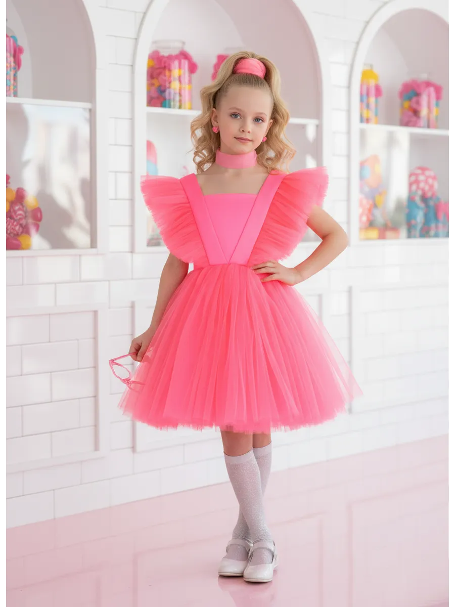 Платье LELUkids 123.41.86к/неон - фото 1