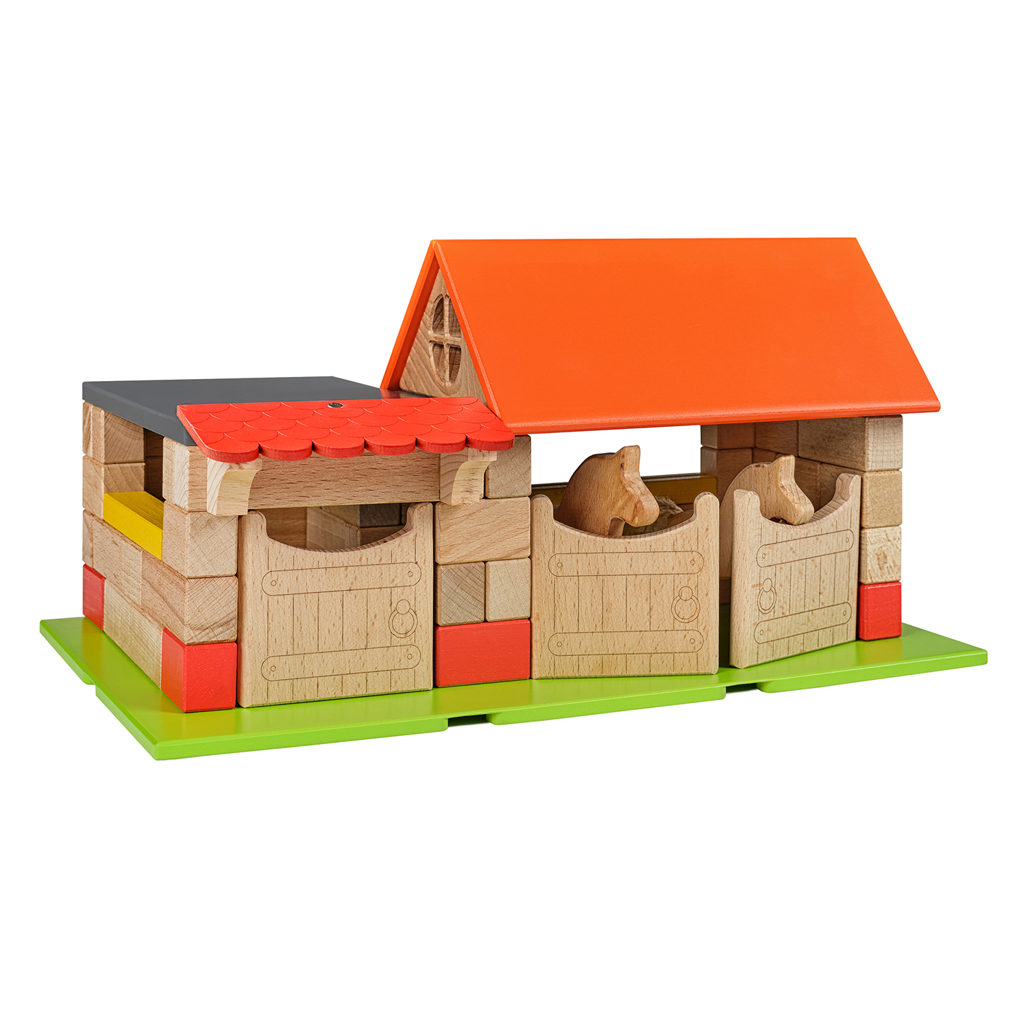 Конструктор WOOD BLOCKS Домики деревянный 78 дет. - фото 15