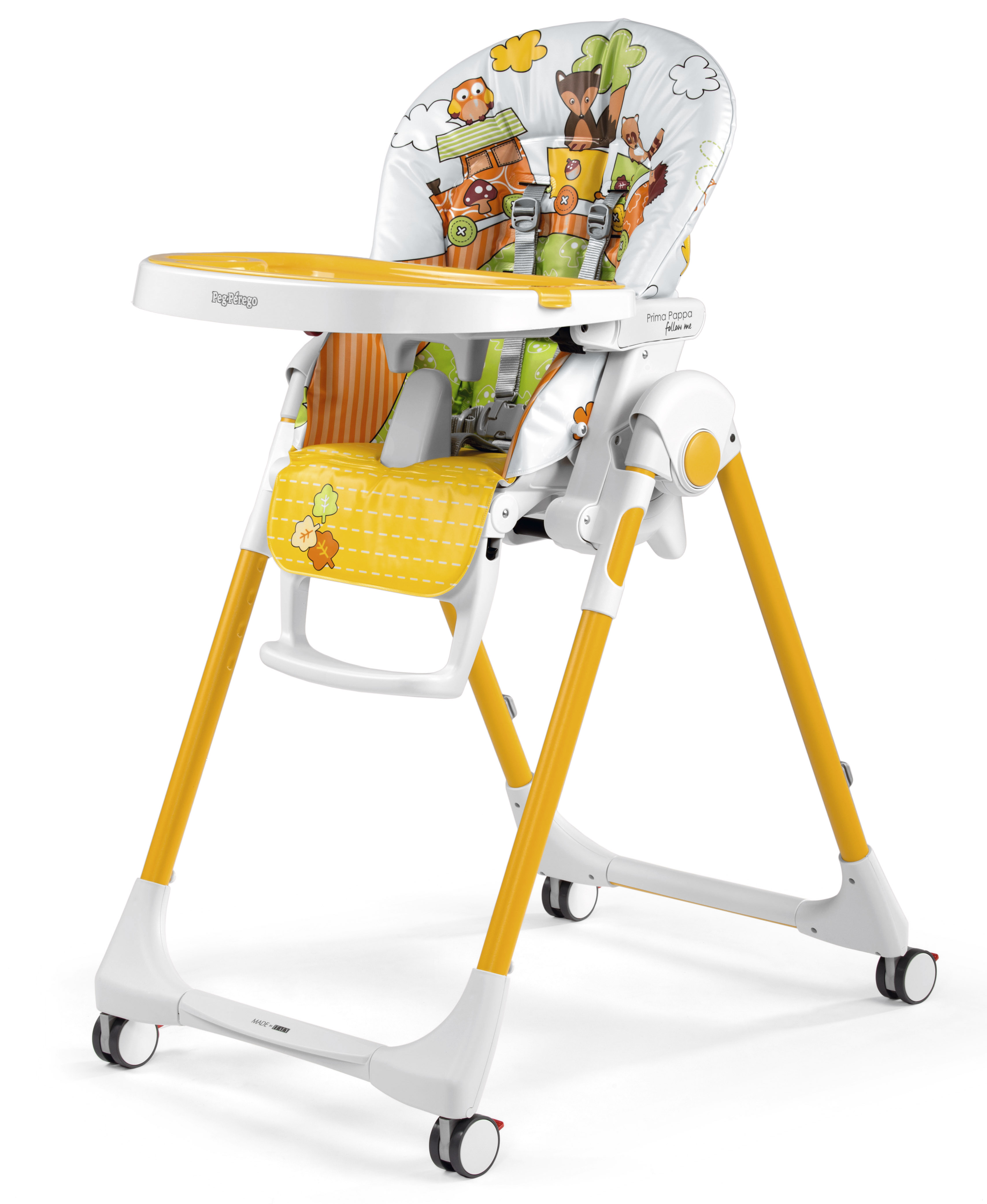 Стульчик для кормления Peg-Perego Prima Pappa Follow Me желтый - фото 1