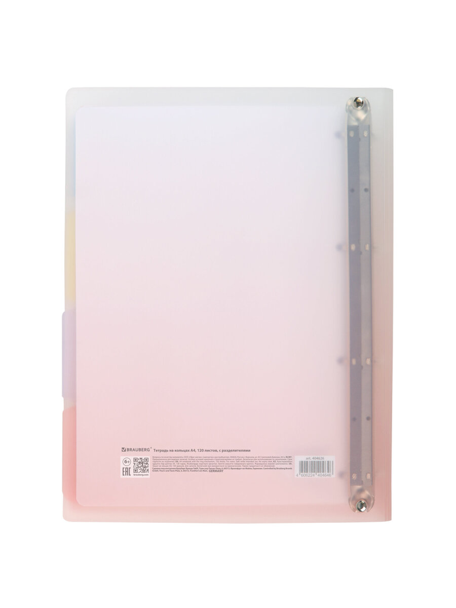 Тетрадь со сменным блоком Brauberg клетка 120 лист. - фото 14