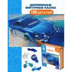 Пазл 1TOY Автомобиль ретро синий деревянный