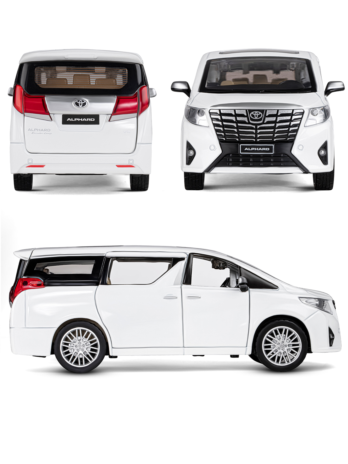 Автомобиль АВТОпанорама Toyota Alphard 1:29 JB1251333 - фото 6