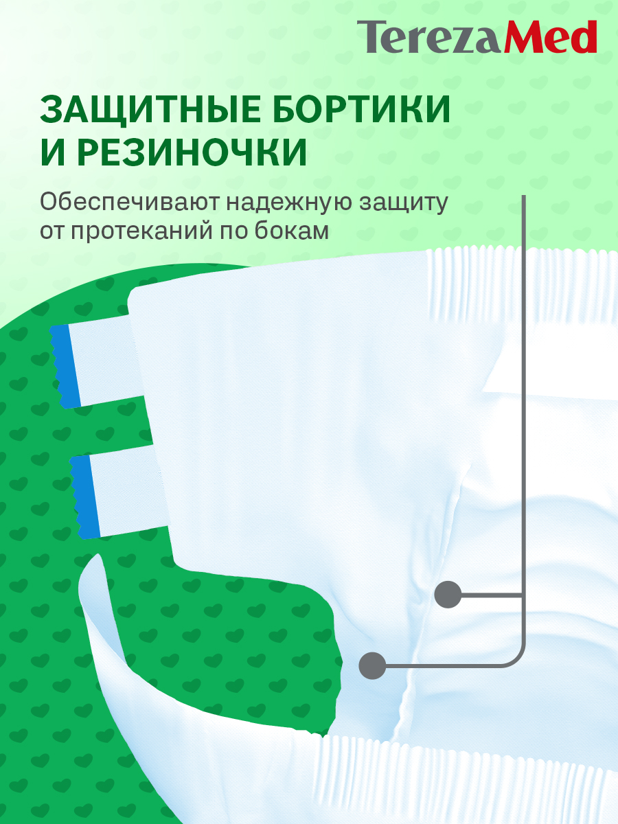 Подгузники для взрослых TerezaMed XL 10 шт. 2 упак. - фото 7