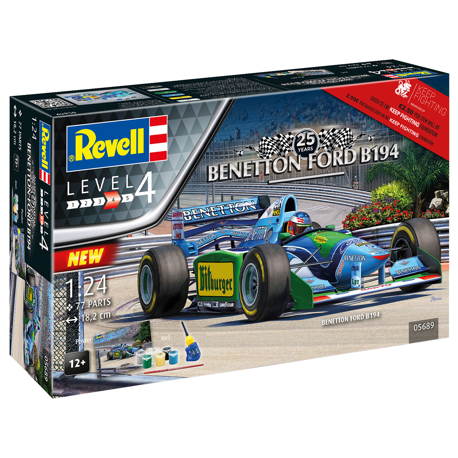 Сборная модель Revell Гоночный автомобиль Benetton Ford B194 05689 - фото 4