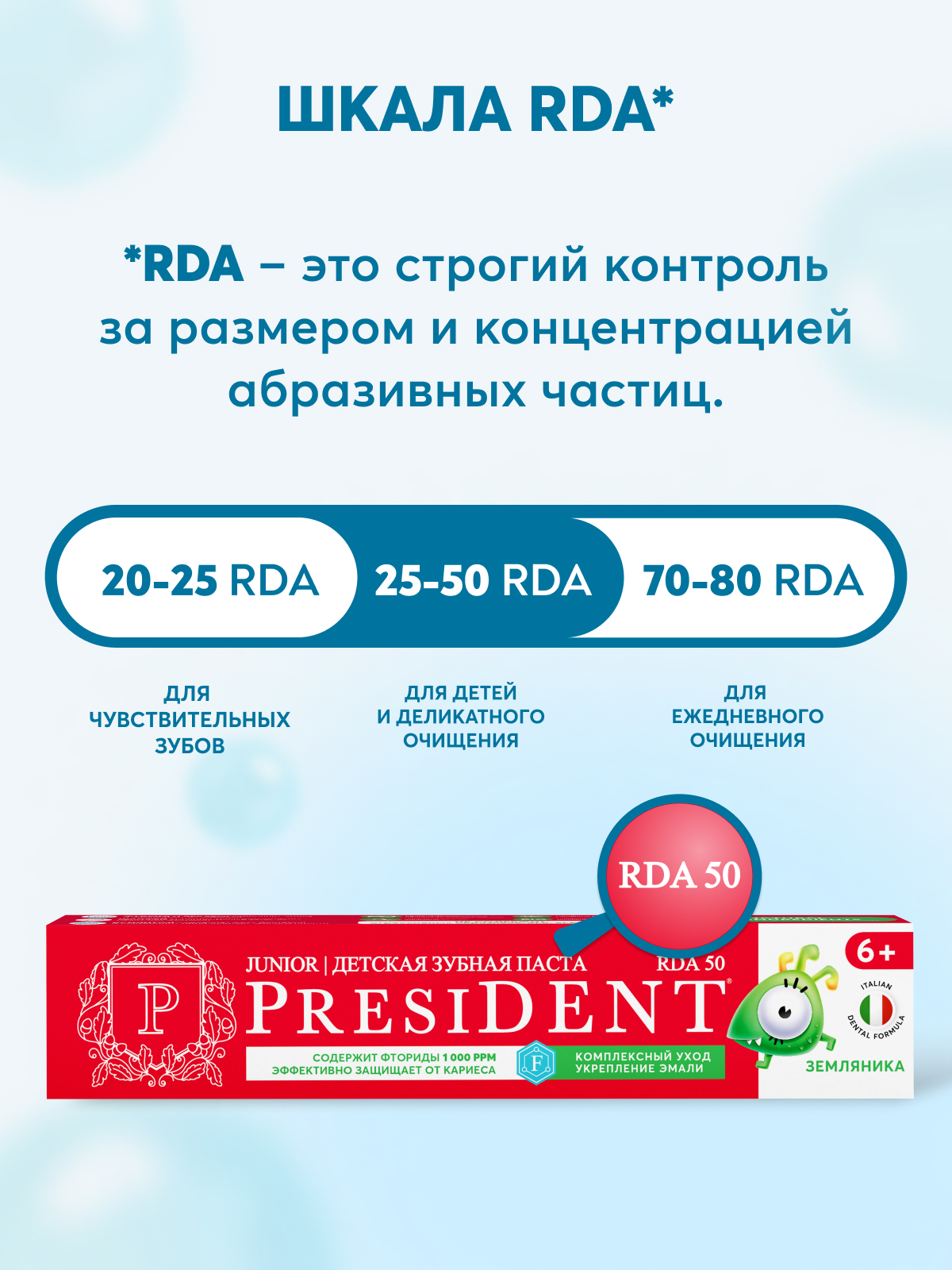 Зубная паста President с фтором Клубника, Ягоды 70 г - фото 7