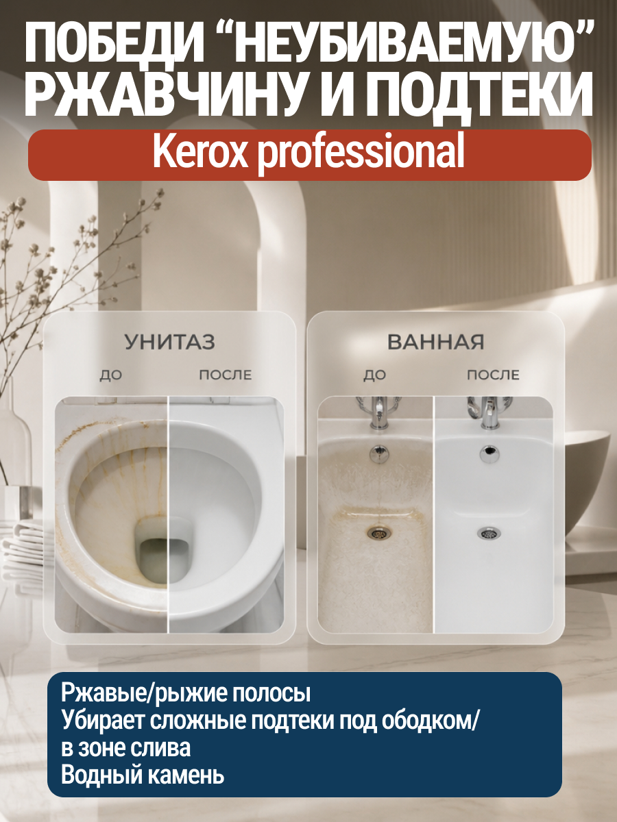 Чистящее средство Cuuto Kerox 500 мл для сантехники - фото 2