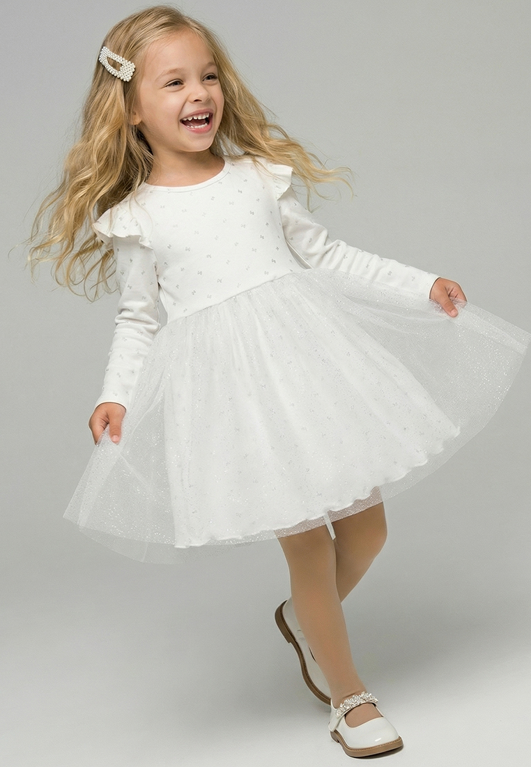 Изображение товара Платье YOULALA для девочек 80 праздничное нарядное из хлопка с фатином