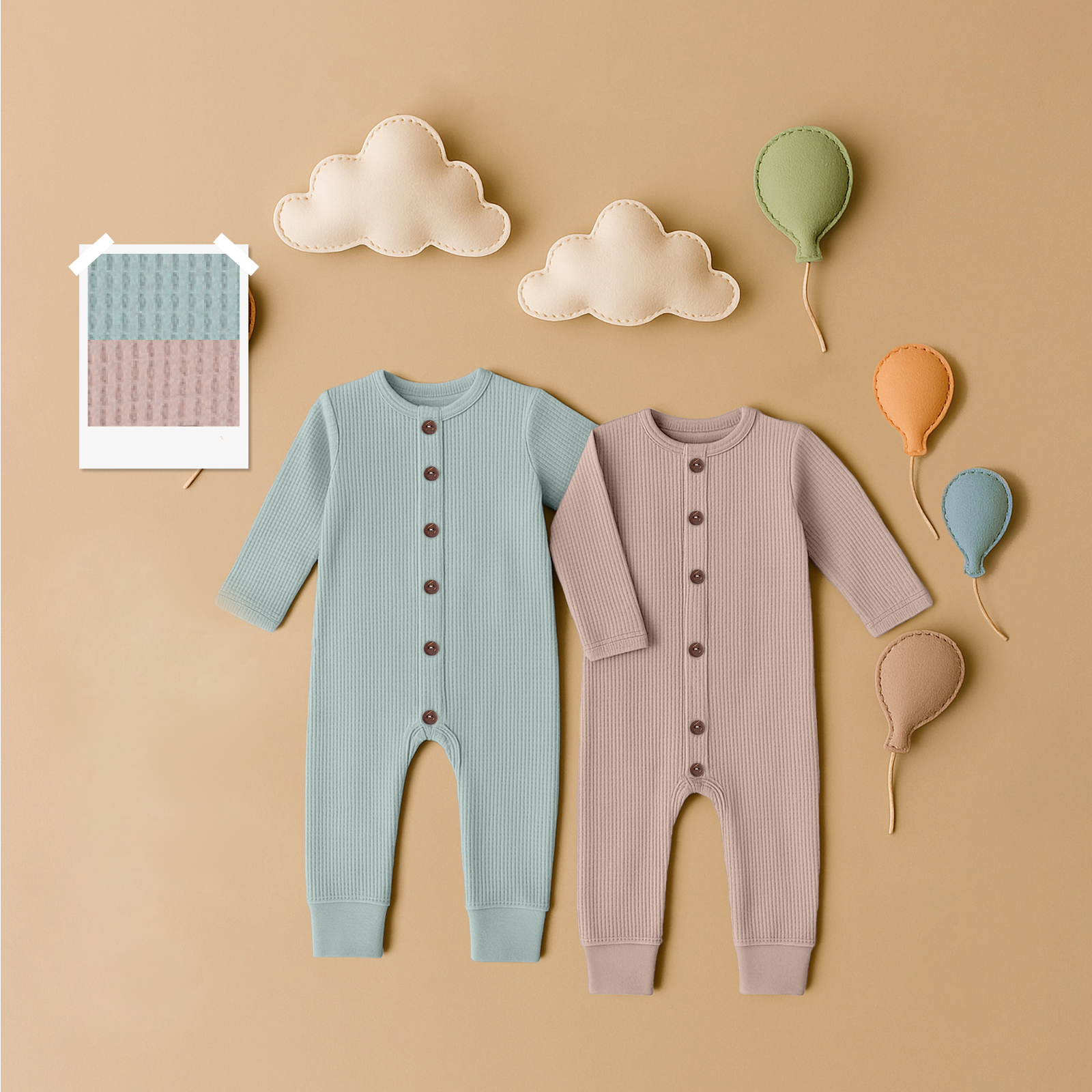 Комбинезон 2 шт Rant mint+latte 3-92 - фото 1