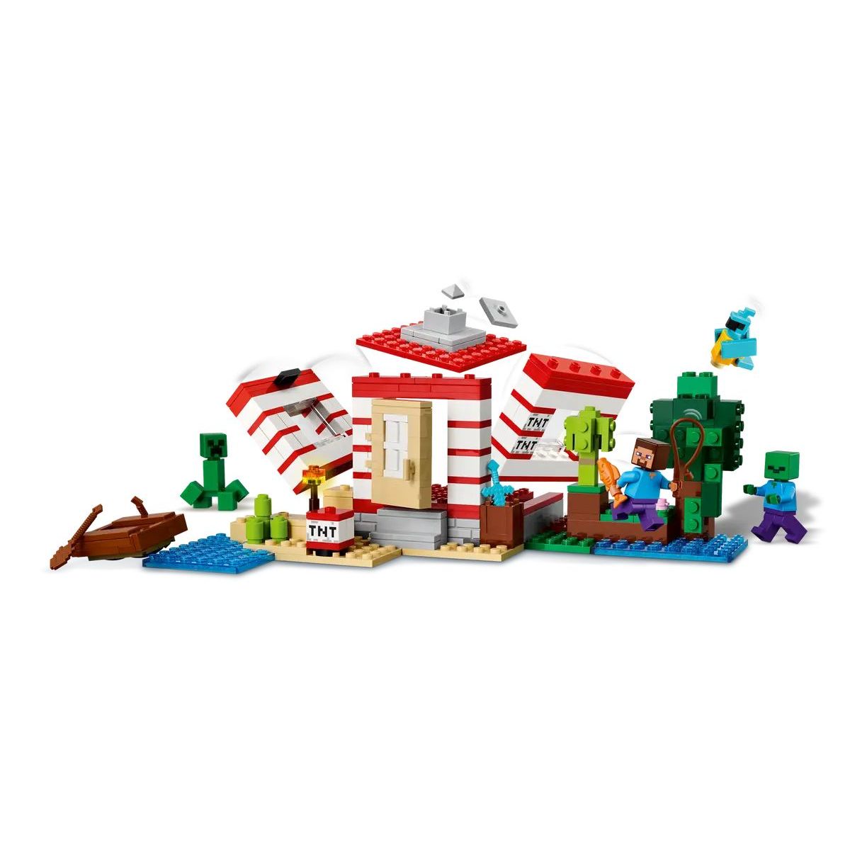 Конструктор LEGO Minecraft Дом в джунглях ТНТ 287 дет. - фото 6