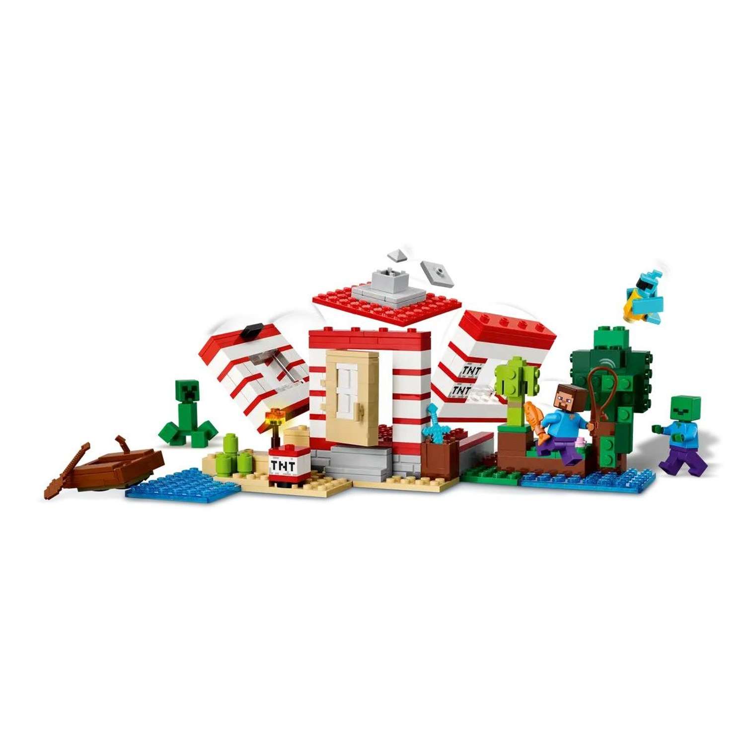 Конструктор LEGO Minecraft Дом в джунглях ТНТ 287 дет. - фото 6