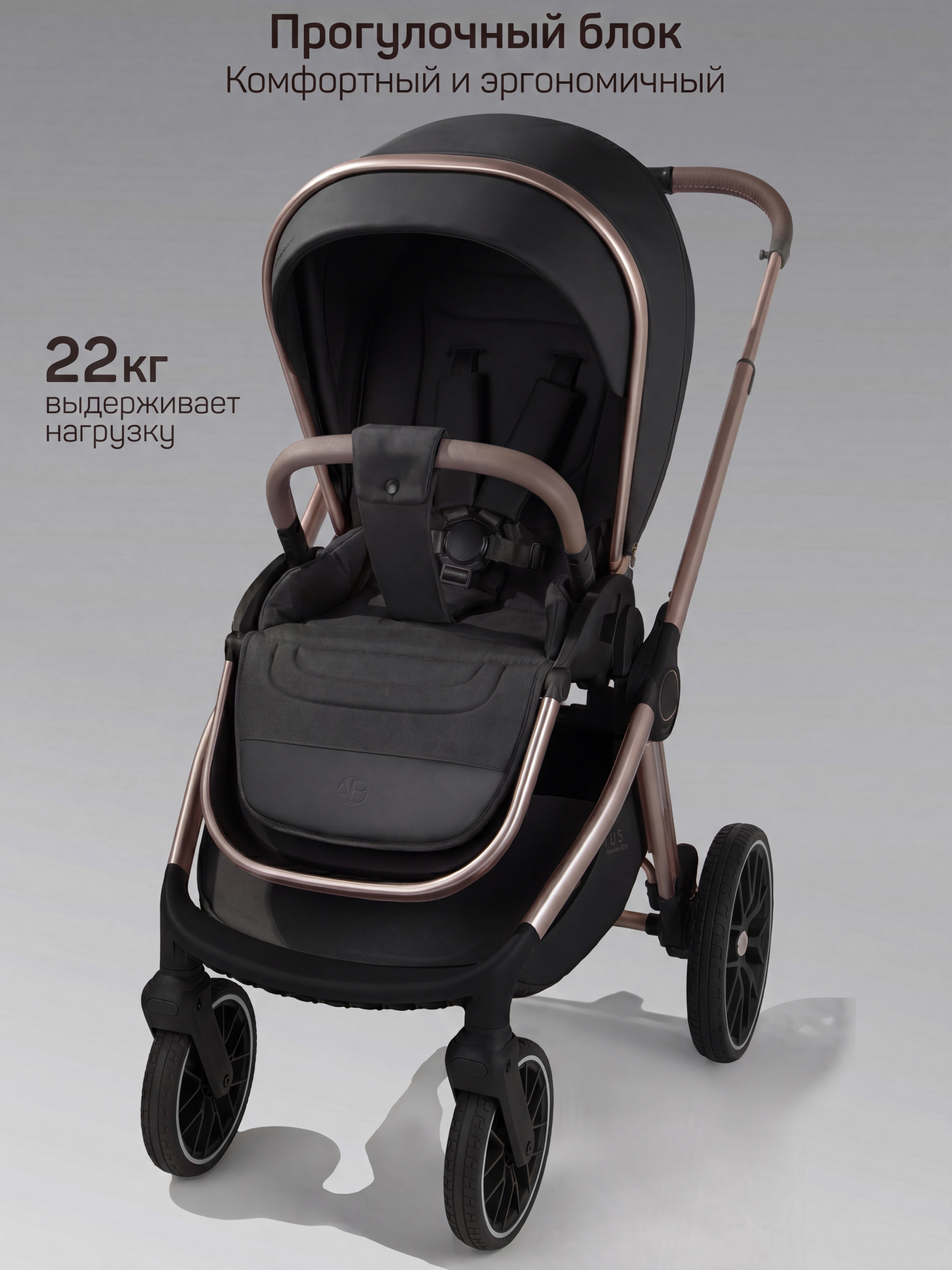 Коляска 2в1 Amarobaby Motus Premium Ecco Exclusive черный - фото 18