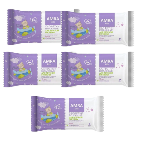 Влажные салфетки Amra для интимной гигиены 15 шт.