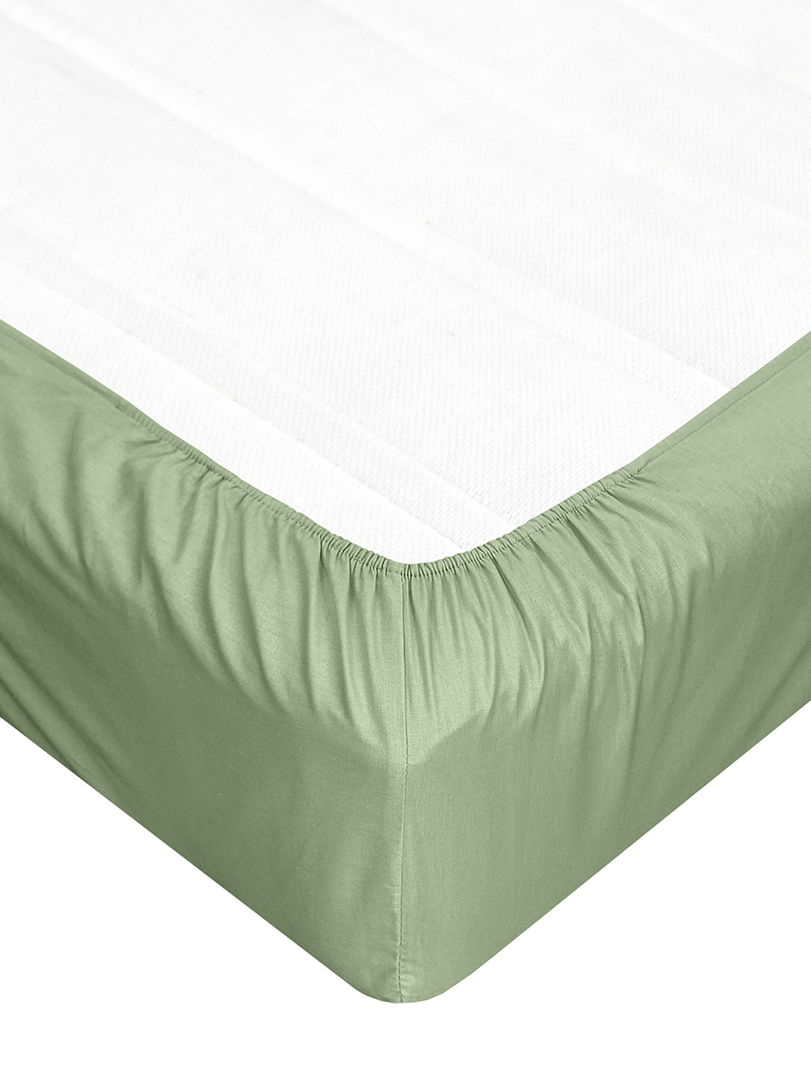 Простыня BRAVO поплин оливка 160 x 200 см на резинке 1 шт. - фото 5