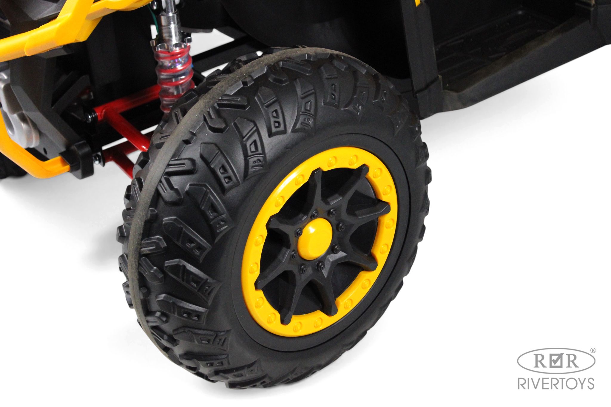 Электромобиль RIVERTOYS Z111ZZ-NEW-YELLOW С пультом ДУ - фото 21