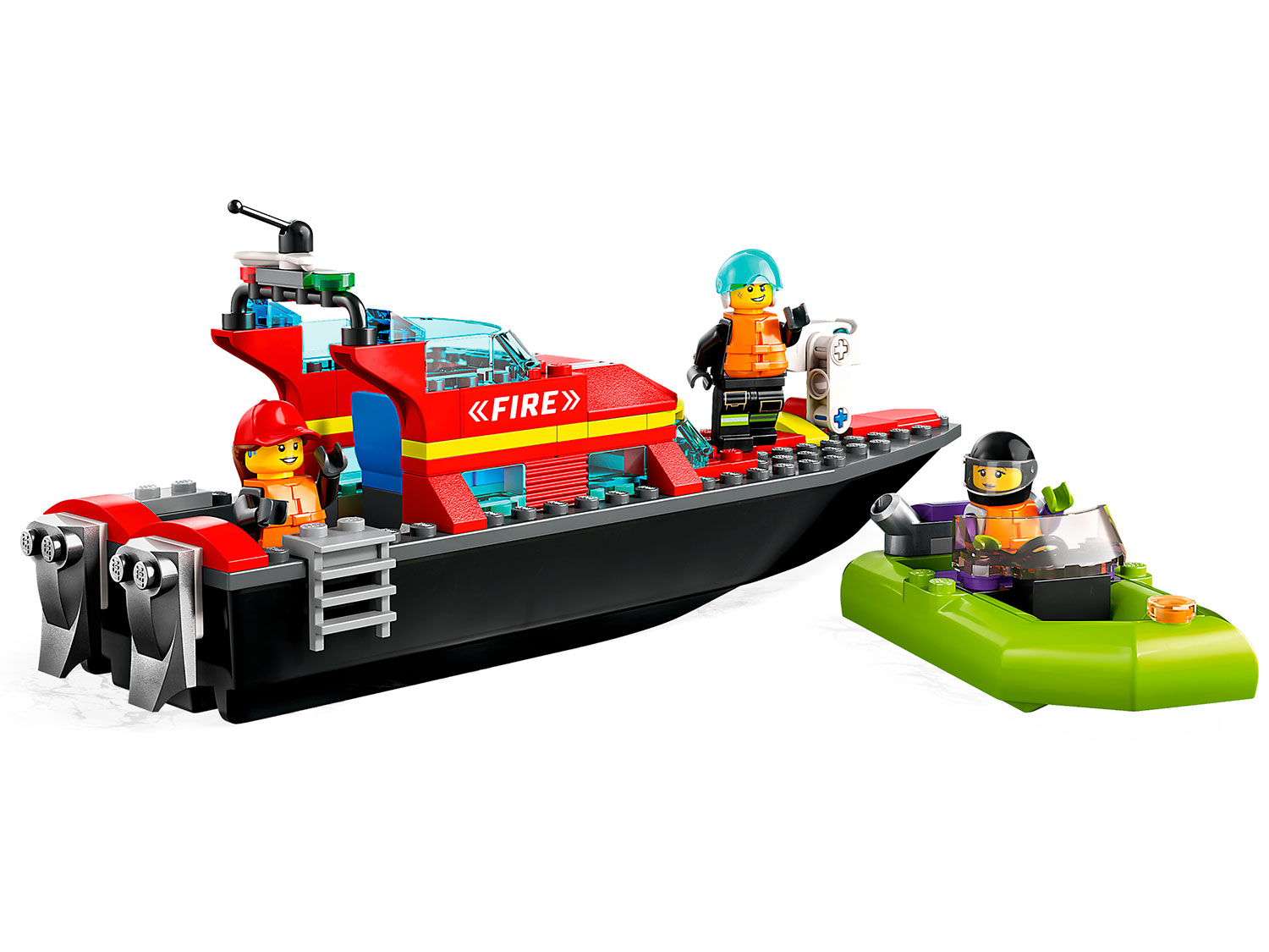 Конструктор LEGO City Пожарная спасательная лодка 144 дет. - фото 9
