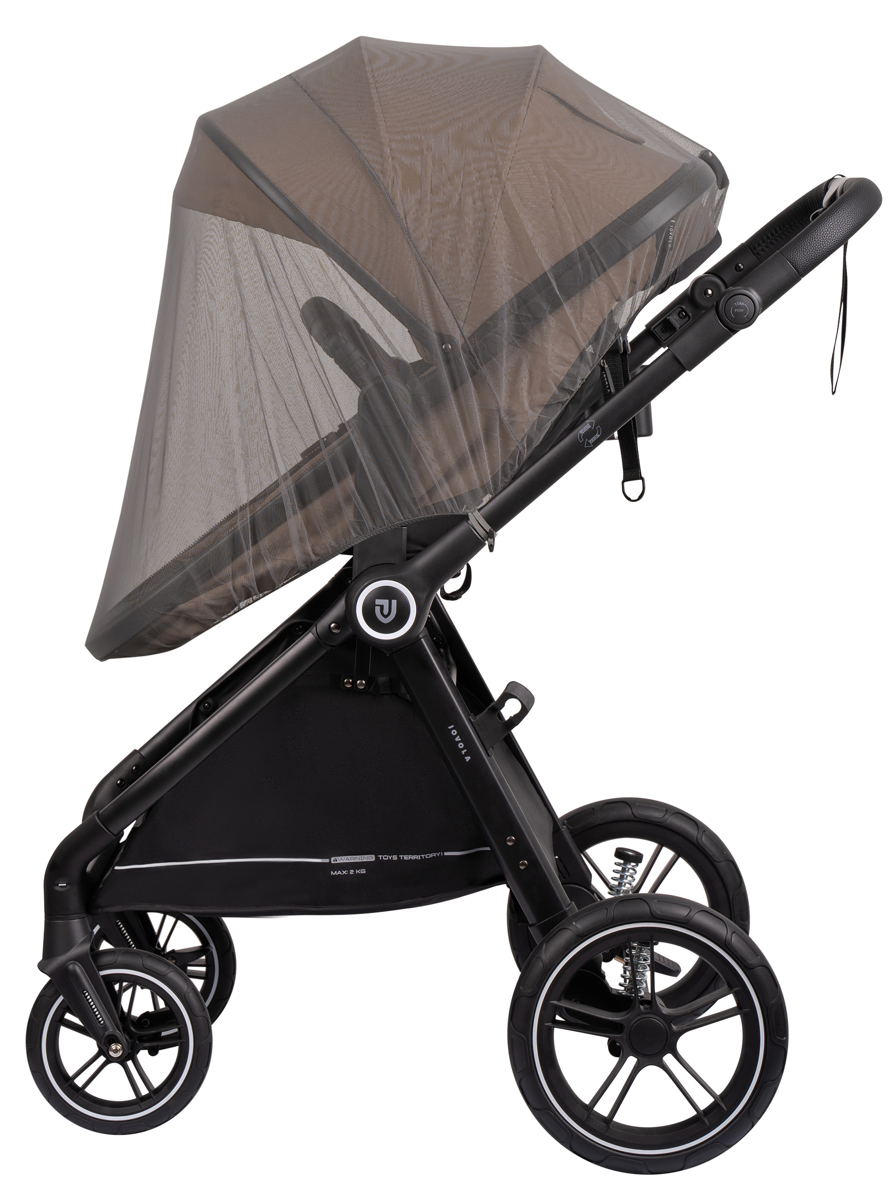 Коляска трансформер JOVOLA Truck, перекидная ручка бежевый - фото 17
